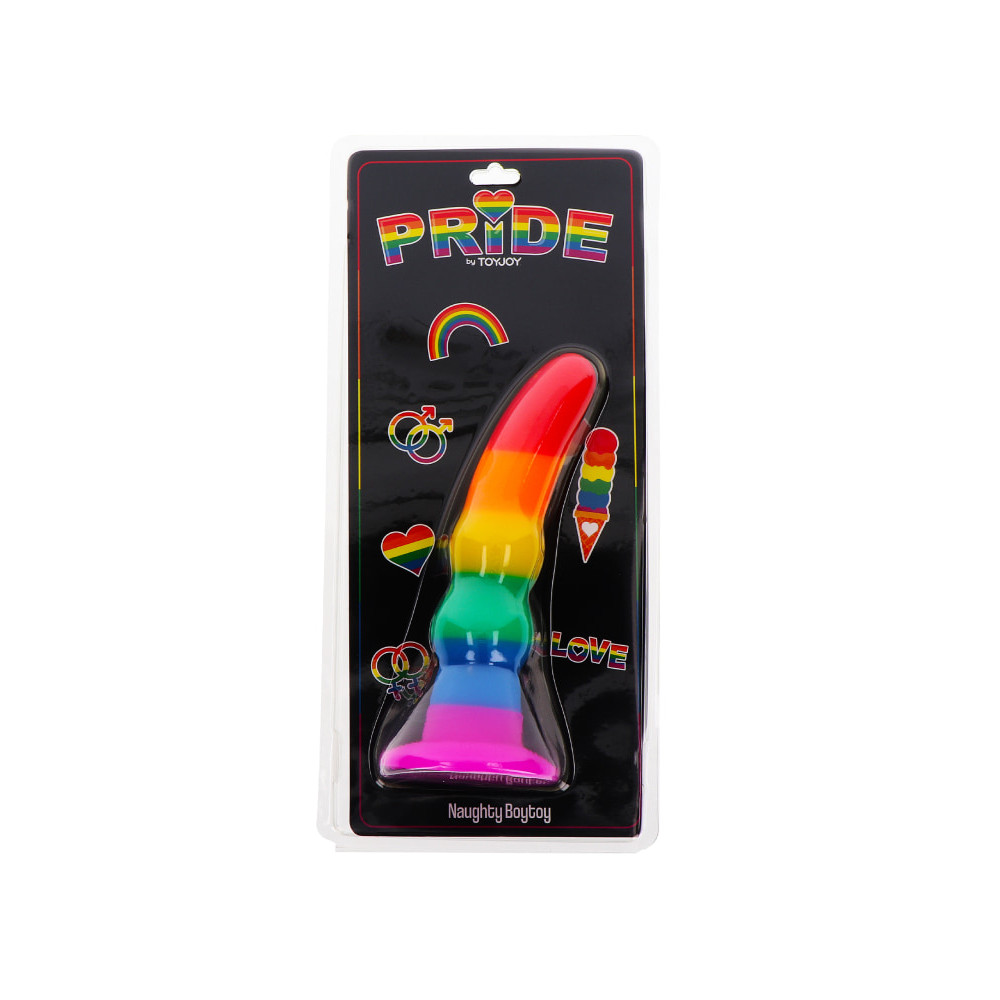 Анальная пробка Naughty Boytoy разноцветная, 18.5 х 4 см фото №2 — секс игрушки: Украина, NO TABOO