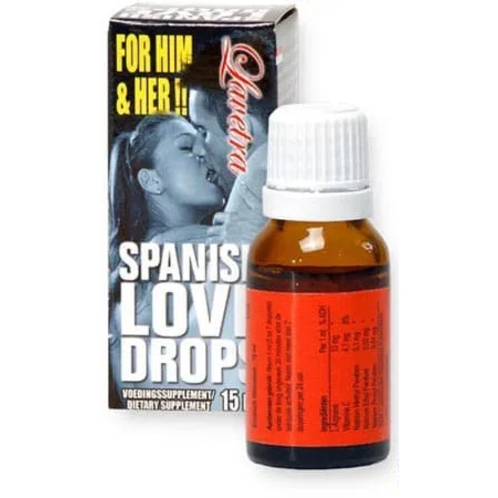 Капельки для разогрева для двоих Spanish Lovedrops Lavetra, 15 мл, фото №0 — секс шоп Украина, NO TABOO