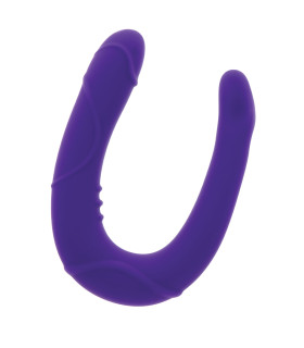 Фаллоимитатор двойной, реалистичный TOY JOY фиолетовый, 30 х 2.6 см - No Taboo