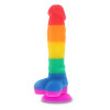 Фаллоимитатор реалистичный на присоске Rainbow Lover разноцветный, 18 х 3 см фото №1 — секс игрушки: Украина, NO TABOO