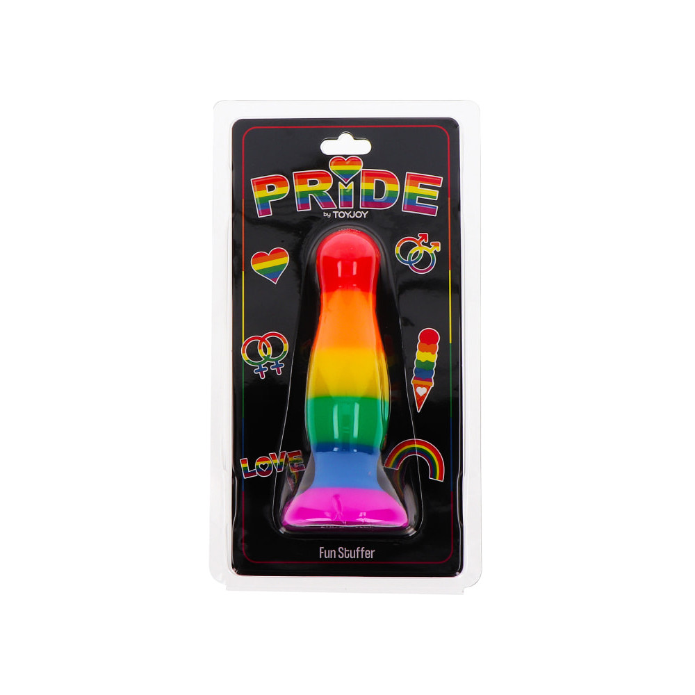Анальная пробка TOY JOY Fun Stuffer, L, разноцветная, 12.5 х 3.3 см фото №2 — секс игрушки: Украина, NO TABOO