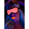 Маска с закрытыми глазами, светящаяся в темноте Taboom Glow In The Dark, розово-черная, фото №3 — секс шоп Украина, NO TABOO