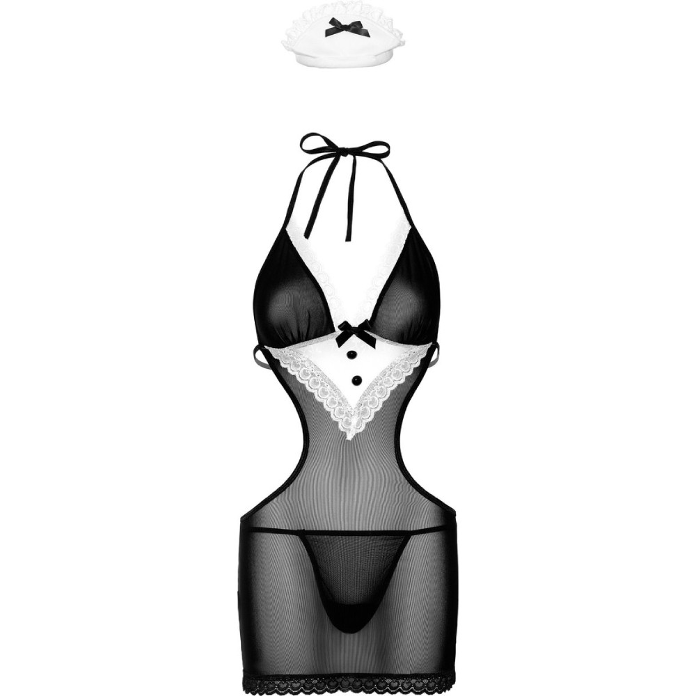 Эротический костюм горничной Daring Intimates, S/M, 2 элемента, черно-белый, фото №4 — секс шоп Украина, NO TABOO