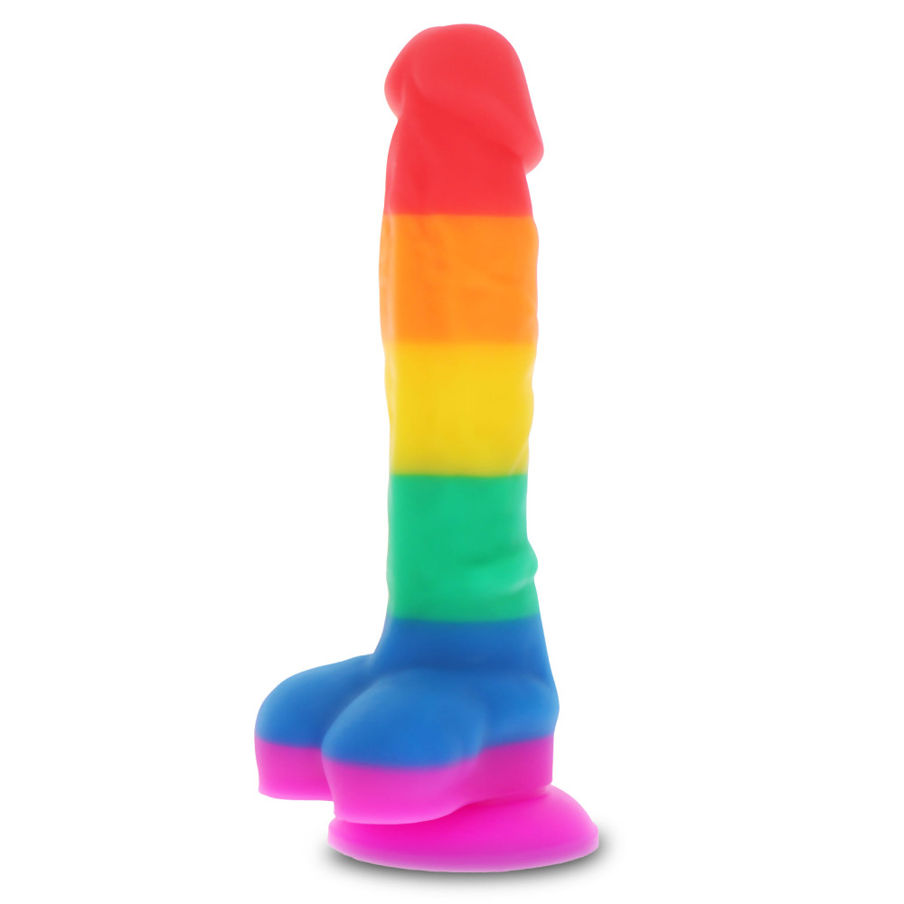 Фаллоимитатор реалистичный Rainbow Lover на присоске, большой, разноцветный, 21 х 4 см фото №0 — секс игрушки: Украина, NO TABOO