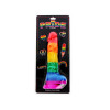 Фаллоимитатор реалистичный Rainbow Lover на присоске, большой, разноцветный, 21 х 4 см фото №2 — секс игрушки: Украина, NO TABOO