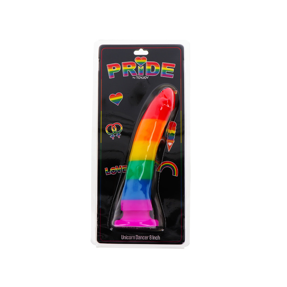 Фаллоимитатор реалистичный Unicorn Dancer на присоске, разноцветный, 21 х 4 см фото №2 — секс игрушки: Украина, NO TABOO