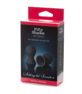 Присоски для сосков Fifty Shades of Grey силиконовые, черные, 5 см - No Taboo