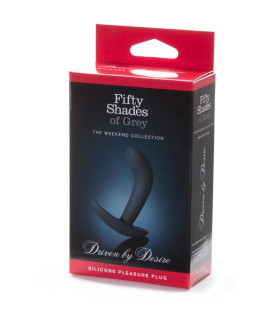 Массажер простаты Fifty Shades Of Grey, силиконовый, черный, 9 х 3 см - No Taboo