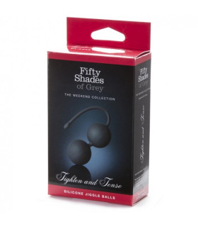 Вагинальные шарики Fifty Shades Of Grey силиконовые, черные - No Taboo