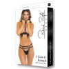 Сексуальный комплект Rene Rofe I Like It Rough, S/M, с открытой грудью, с аппликациями, черный , фото №3 — секс шоп Украина, NO TABOO