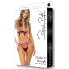 Сексуальный комплект Rene Rofe I Like It Rough, S/M, с открытой грудью, с аппликациями, бордовый, фото №3 — секс шоп Украина, NO TABOO