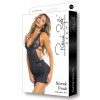 Сексуальная сорочка Rene Rofe Sneak Peak Chemise, S/M, полупрозрачный, кружевной, синяя, фото №3 — секс шоп Украина, NO TABOO