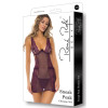 Сексуальная сорочка Rene Rofe Sneak Peak Chemise, S/M, полупрозрачный, кружевной, фиолетовая, фото №3 — секс шоп Украина, NO TABOO