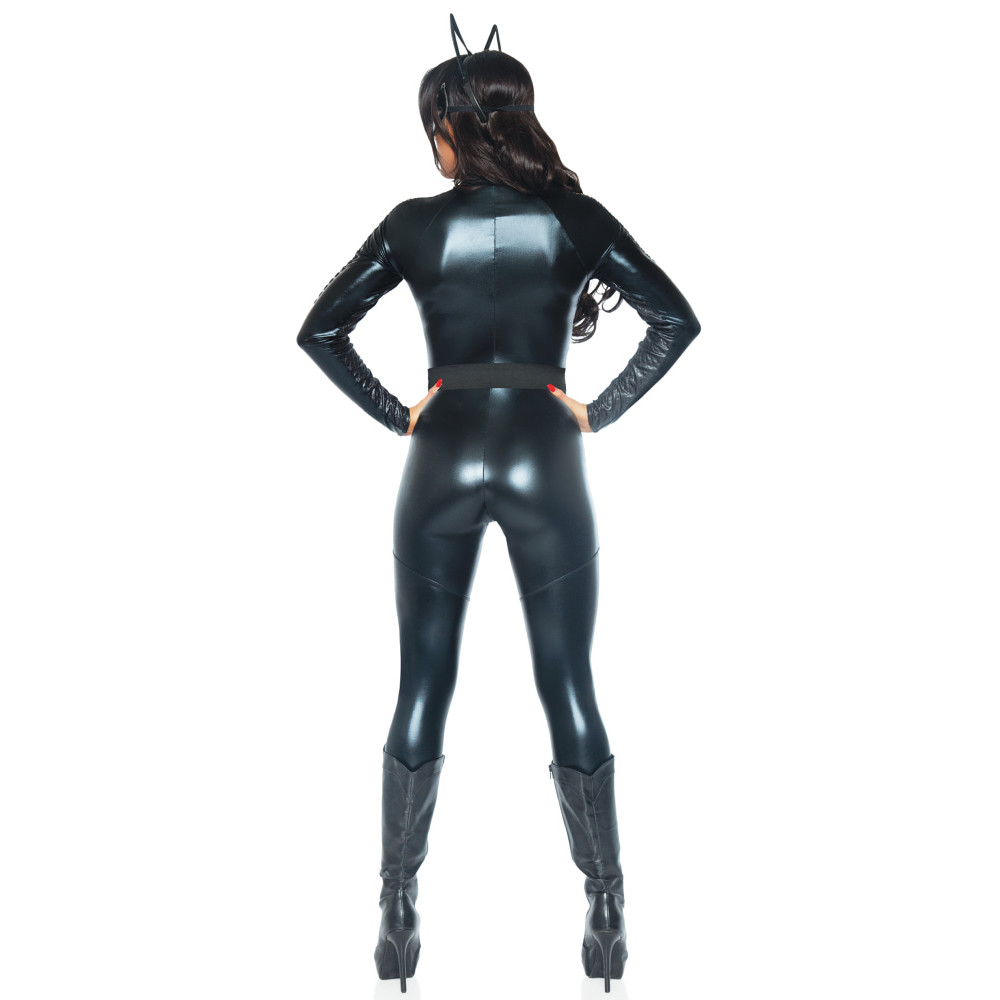 Сексуальный костюм кошечки Leg Avenue Wicked Kitty, M, 4 предмета, черный, фото №2 — секс шоп Украина, NO TABOO