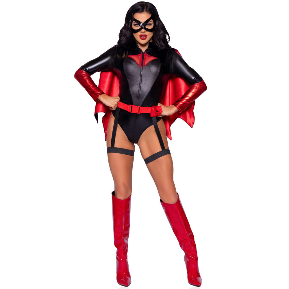 Сексуальный костюм Leg Avenue Bat Woman, M, из 4 предметов, черно-красный, фото №5 — секс шоп Украина, NO TABOO