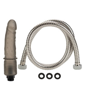 Анальный душ реалистичный со шлангом COLT Shower Shot серый, 16.5 х 3.7 см - No Taboo