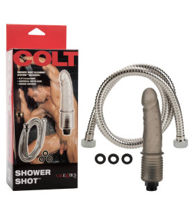 Анальный душ реалистичный со шлангом COLT Shower Shot серый, 16.5 х 3.7 см - No Taboo