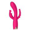 Вибратор-кролик рельефный с елочкой Aphrodite Toy Joy розовый, 21 х 3.7 см фото №3 — секс игрушки: Украина, NO TABOO
