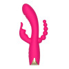 Вибратор-кролик рельефный с елочкой Aphrodite Toy Joy розовый, 21 х 3.7 см фото №4 — секс игрушки: Украина, NO TABOO