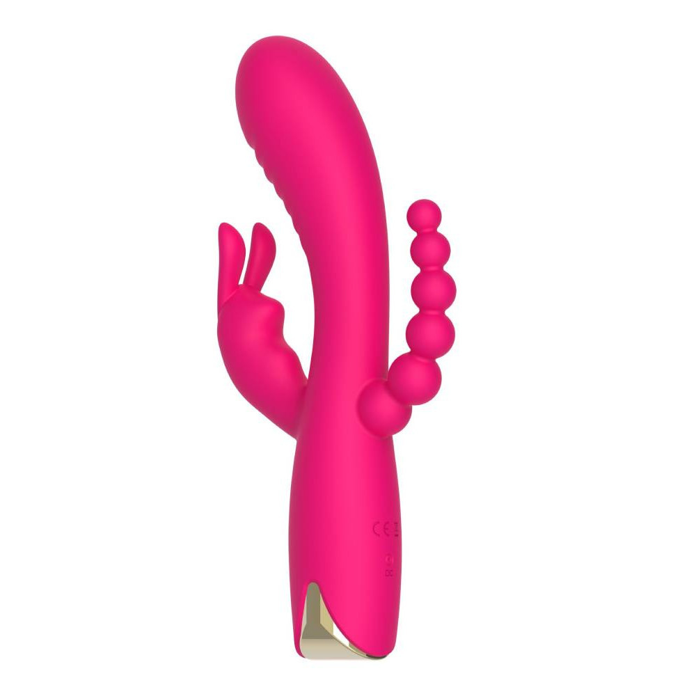 Вибратор-кролик рельефный с елочкой Aphrodite Toy Joy розовый, 21 х 3.7 см фото №5 — секс игрушки: Украина, NO TABOO