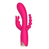 Вибратор-кролик рельефный с елочкой Aphrodite Toy Joy розовый, 21 х 3.7 см фото №5 — секс игрушки: Украина, NO TABOO