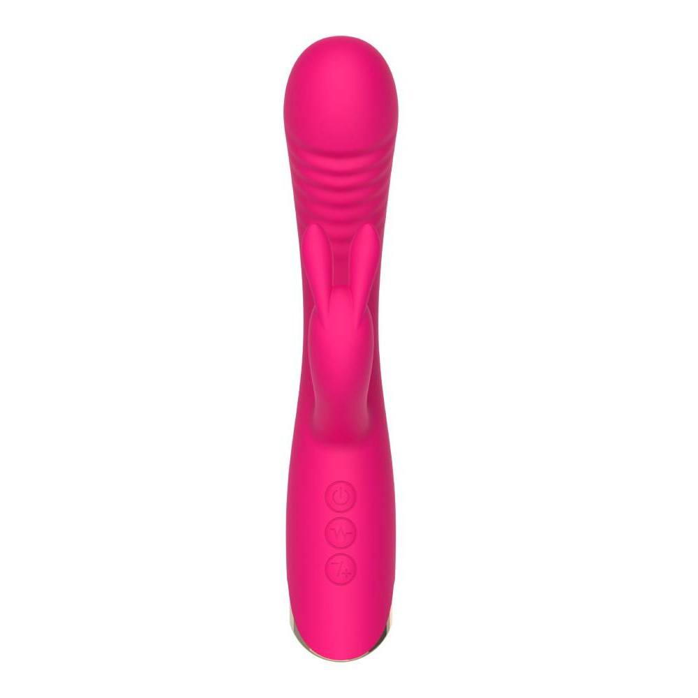 Вибратор-кролик рельефный с елочкой Aphrodite Toy Joy розовый, 21 х 3.7 см фото №9 — секс игрушки: Украина, NO TABOO