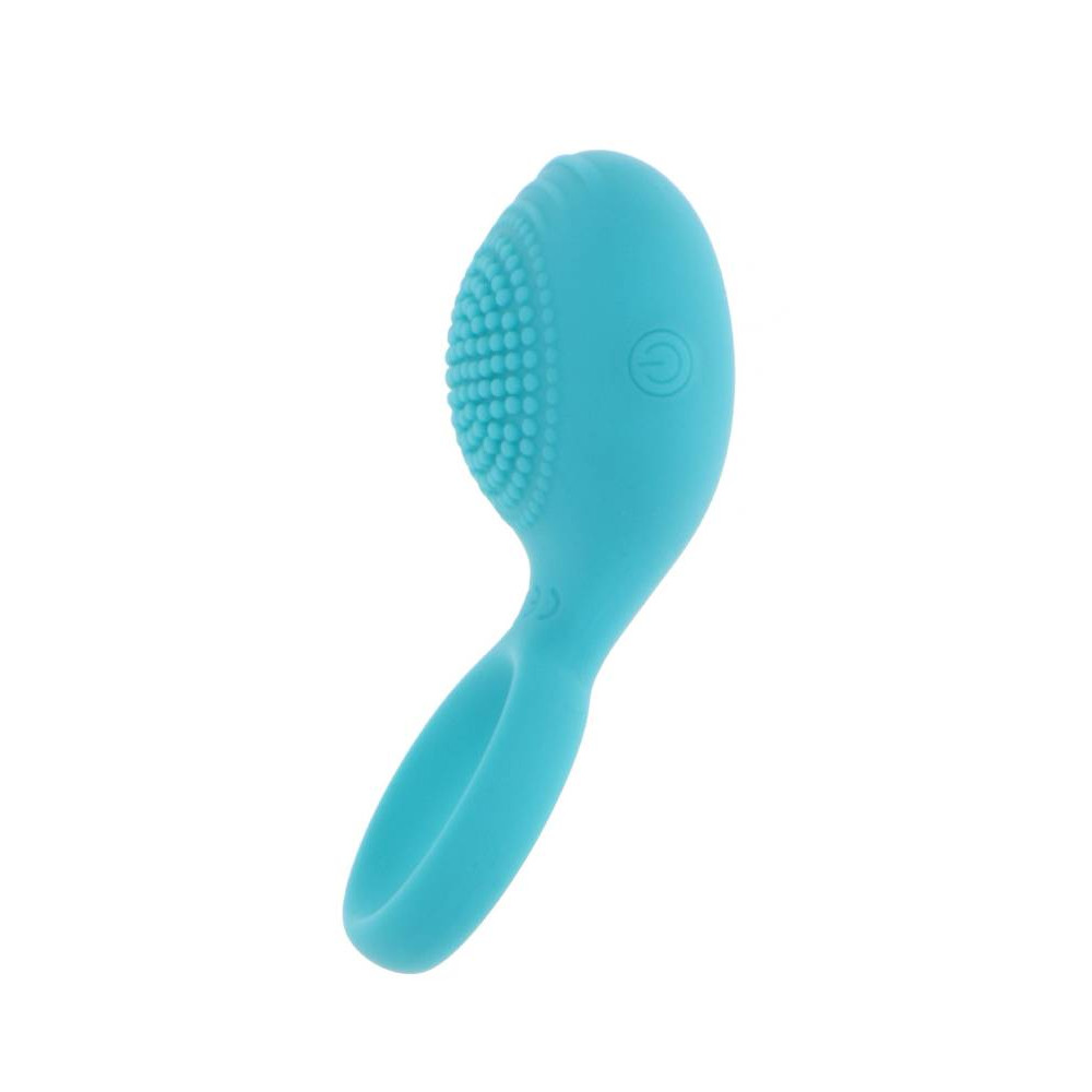 Эрекционное виброкольцо Toy Joy Tickle Brush с пультом, голубое, 8.2 х 3.5 см фото №3 — секс игрушки: Украина, NO TABOO