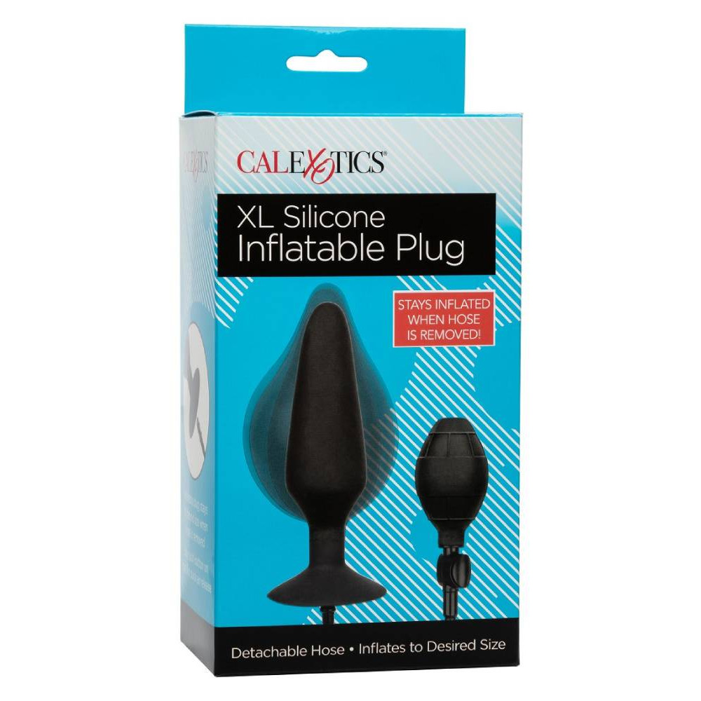 Анальная пробка с накачкой XL CalExotics черная, 16 х 4.5 см фото №2 — секс игрушки: Украина, NO TABOO