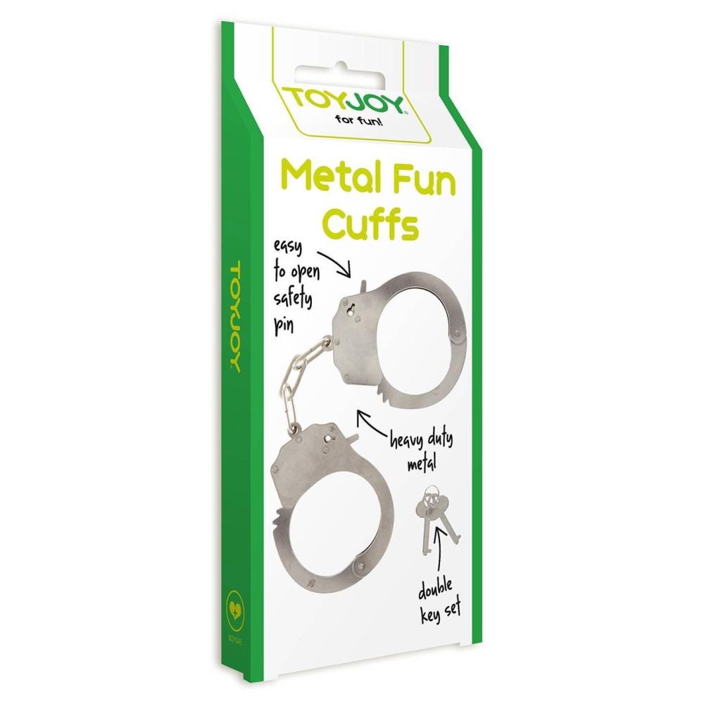 Наручники металлические Metal Fun Guffs серебряные , фото №2 — секс шоп Украина, NO TABOO