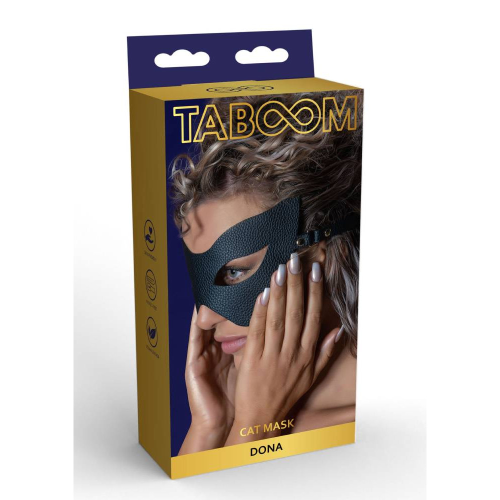 Маска кошки с открытыми глазами Cat Mask Taboom Dona, черная, фото №0 — секс шоп Украина, NO TABOO