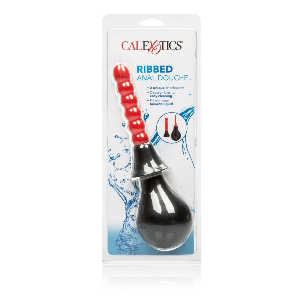 Анальный душ с насадкой елочкой CalExotics красно-черный, 10.2 х 2 см фото №2 — секс игрушки: Украина, NO TABOO