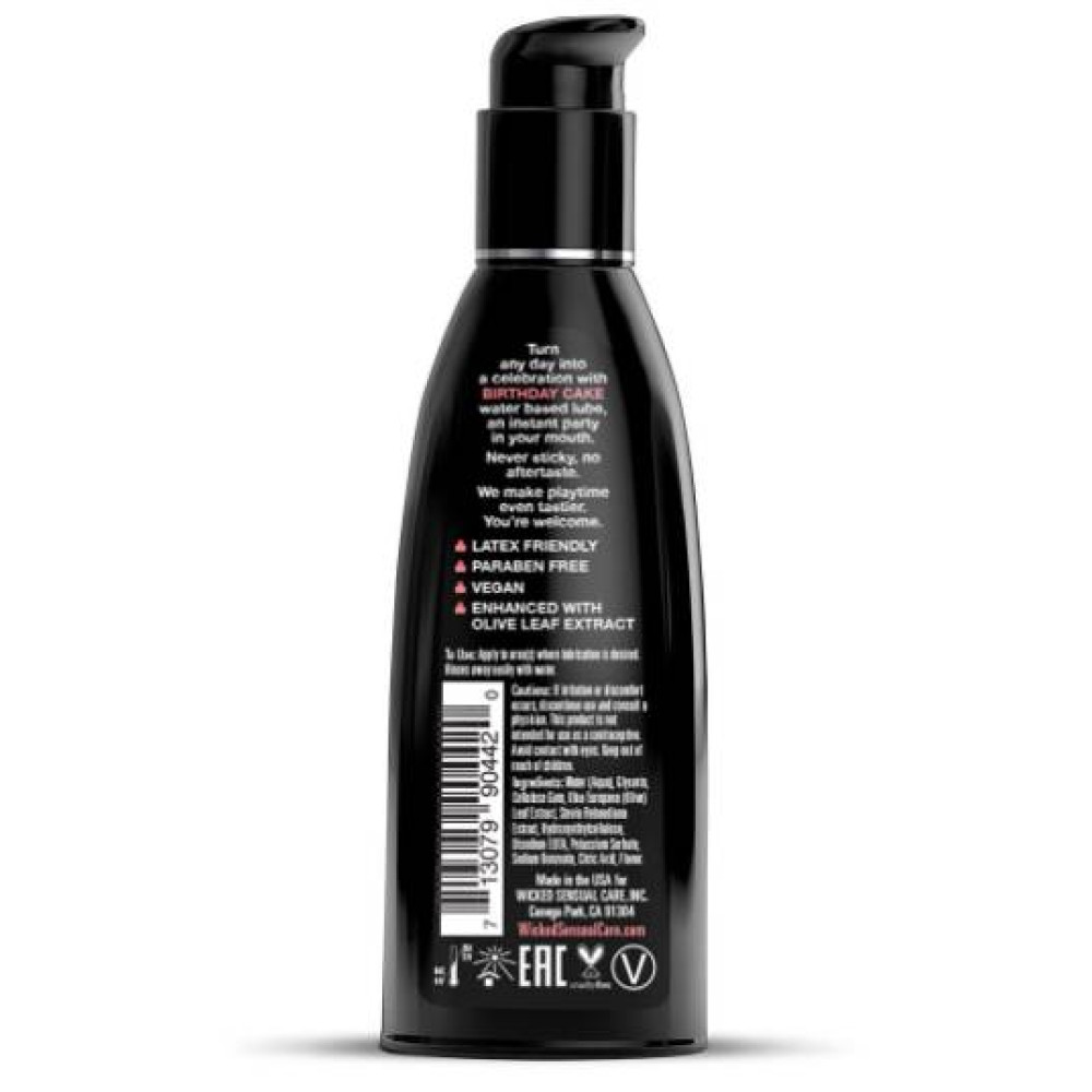 Съедобный лубрикант Wicked Sensual Care торт с кремом, на водной основе, 60 мл, фото №2 — секс шоп Украина, NO TABOO
