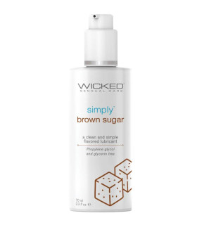Съедобный лубрикант Wicked Sensual Care со вкусом коричневого сахара, на водной основе, 70 мл - No Taboo