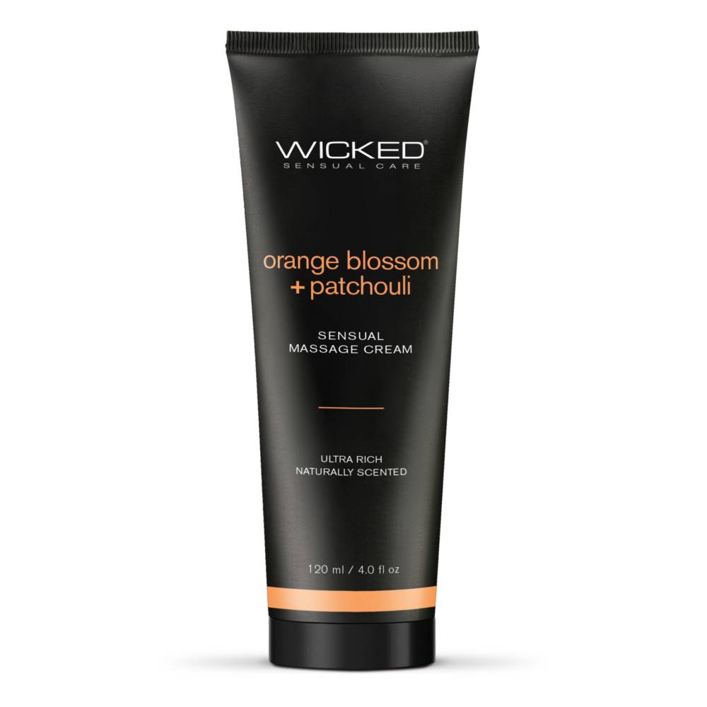 Массажный крем с уходовым эффектом Wicked с апельсином и пачули, на водной основе, 120 мл, фото №0 — секс шоп Украина, NO TABOO