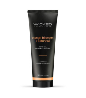 Массажный крем с уходовым эффектом Wicked с апельсином и пачули, на водной основе, 120 мл - No Taboo
