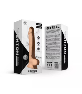 Фаллоимитатор реалистичный на присоске Ashton Real Fantasy бежевый, 21 х 4.5 см - No Taboo