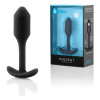 Анальная пробка со смещенным центром тяжести, S, B-vibe Snug Plug 1 черная, 8.6 х 2.2 см фото №6 — секс игрушки: Украина, NO TABOO