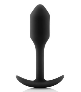 Анальная пробка со смещенным центром тяжести, S, B-vibe Snug Plug 1 черная, 8.6 х 2.2 см - No Taboo