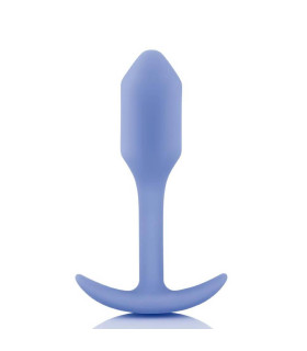 Анальная пробка со смещенным центром тяжести, S, B-vibe Snug Plug 1 лавандовая, 8.6 х 2.2 см - No Taboo