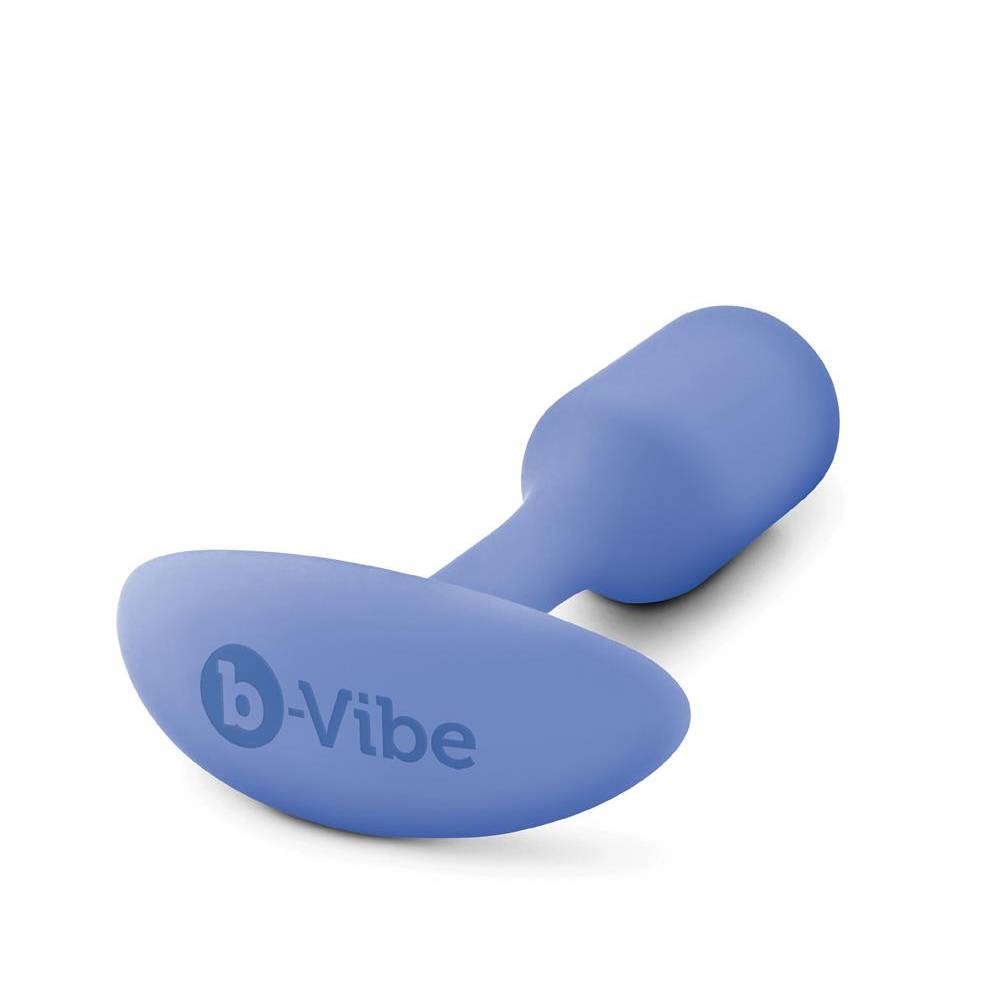 Анальная пробка со смещенным центром тяжести, S, B-vibe Snug Plug 1 лавандовая, 8.6 х 2.2 см фото №3 — секс игрушки: Украина, NO TABOO