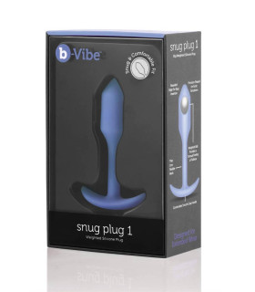 Анальная пробка со смещенным центром тяжести, S, B-vibe Snug Plug 1 лавандовая, 8.6 х 2.2 см - No Taboo