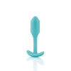 Анальная пробка со смещенным центром тяжести, S, B-vibe Snug Plug 1 мятная, 8.6 х 2.2 см фото №3 — секс игрушки: Украина, NO TABOO