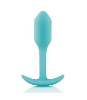 Анальная пробка со смещенным центром тяжести, S, B-vibe Snug Plug 1 мятная, 8.6 х 2.2 см - No Taboo