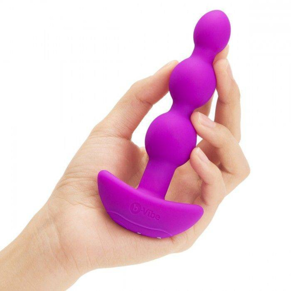 Анальная елочка с вибрацией B-Vibe Triplet Anal Beads с дистанционным пультом розовая, 13.8 х 3 см фото №4 — секс игрушки: Украина, NO TABOO