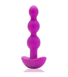 Анальная елочка с вибрацией B-Vibe Triplet Anal Beads с дистанционным пультом розовая, 13.8 х 3 см - No Taboo