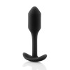 Анальная пробка со смещенным центром тяжести, S, B-vibe Snug Plug 1 черная, 8.6 х 2.2 см фото №3 — секс игрушки: Украина, NO TABOO