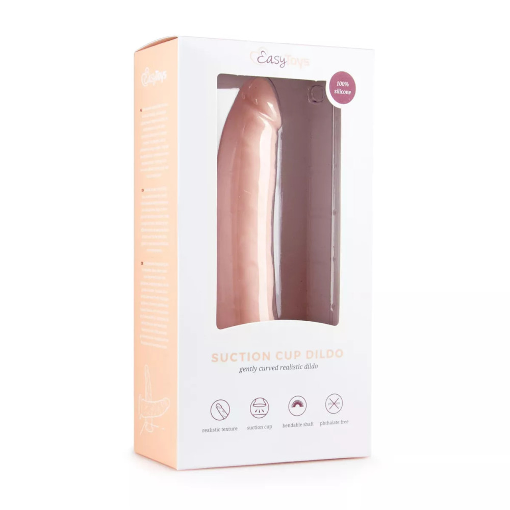 Фаллоимитатор реалистичный на присоске Easytoys бежевый, 21 х 3.4 см фото №2 — секс игрушки: Украина, NO TABOO