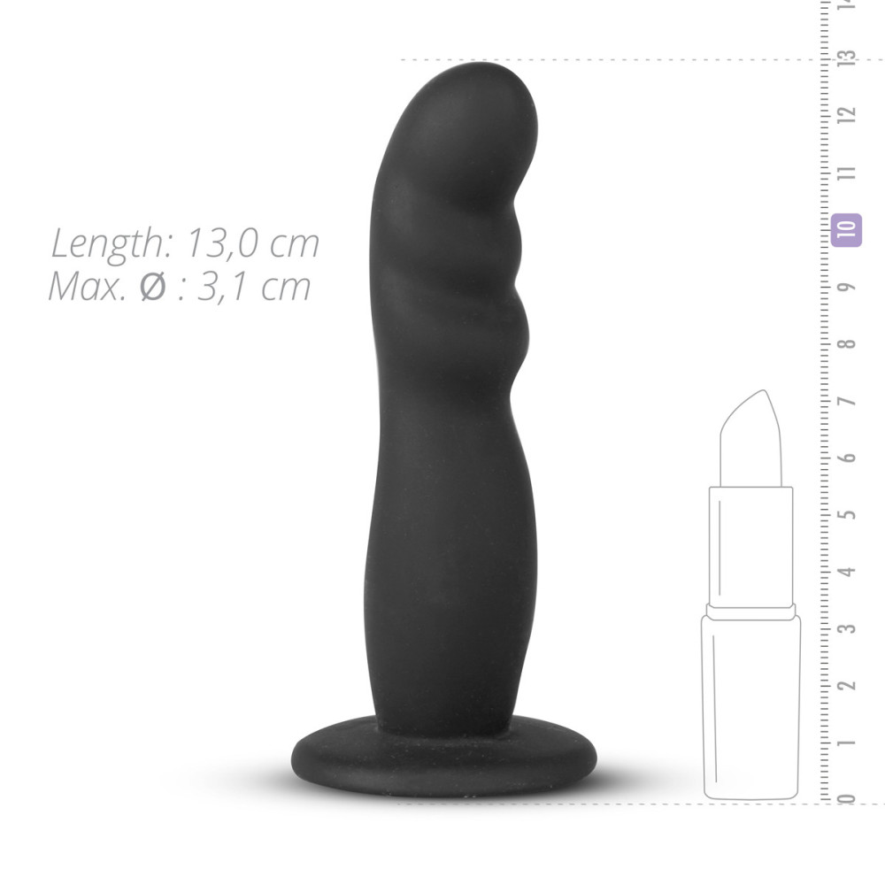 Страпон на ремнях Easytoys с рельефной насадкой, черный, 13 х 3.1 см фото №5 — секс игрушки: Украина, NO TABOO