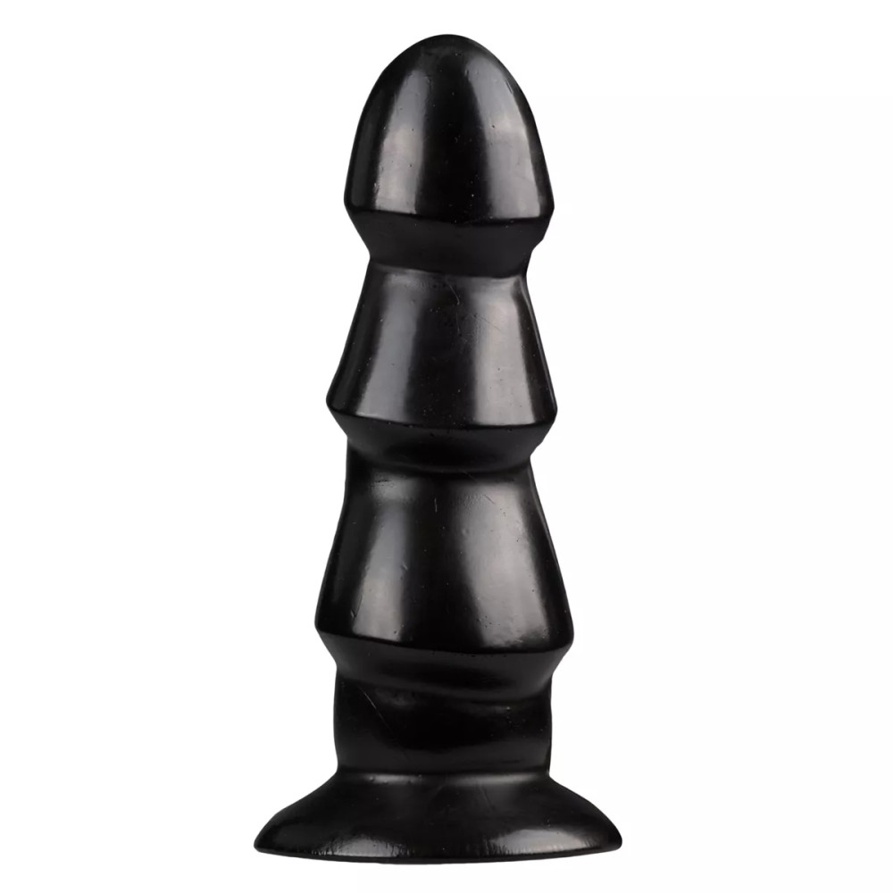 Фаллоимитатор анальный с выступами All Black на присоске, черный, 17 х 4.8 см фото №0 — секс игрушки: Украина, NO TABOO