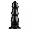 Фаллоимитатор анальный с выступами All Black на присоске, черный, 17 х 4.8 см фото №1 — секс игрушки: Украина, NO TABOO